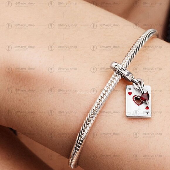 Pandora Disney Villains Queen of Hearts Double Dangle Charm - Picture 4 of 6